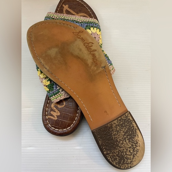 Sam Edelman Women's Gracey Flat Sandal Summer Multi Size 9 - Picture 2 of 7
